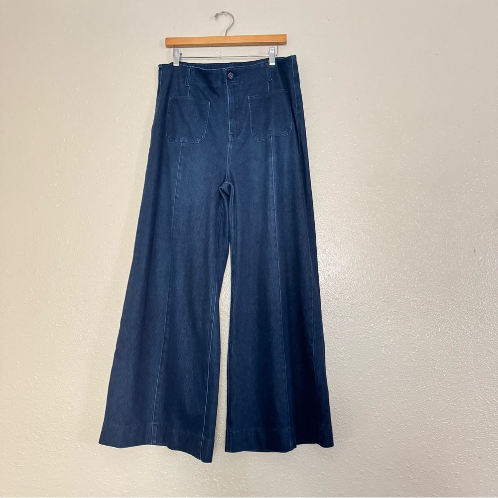 Halara Flex High Waisted Pockets Washed Casual Wide Leg Jeans - Picture 2 of 11
